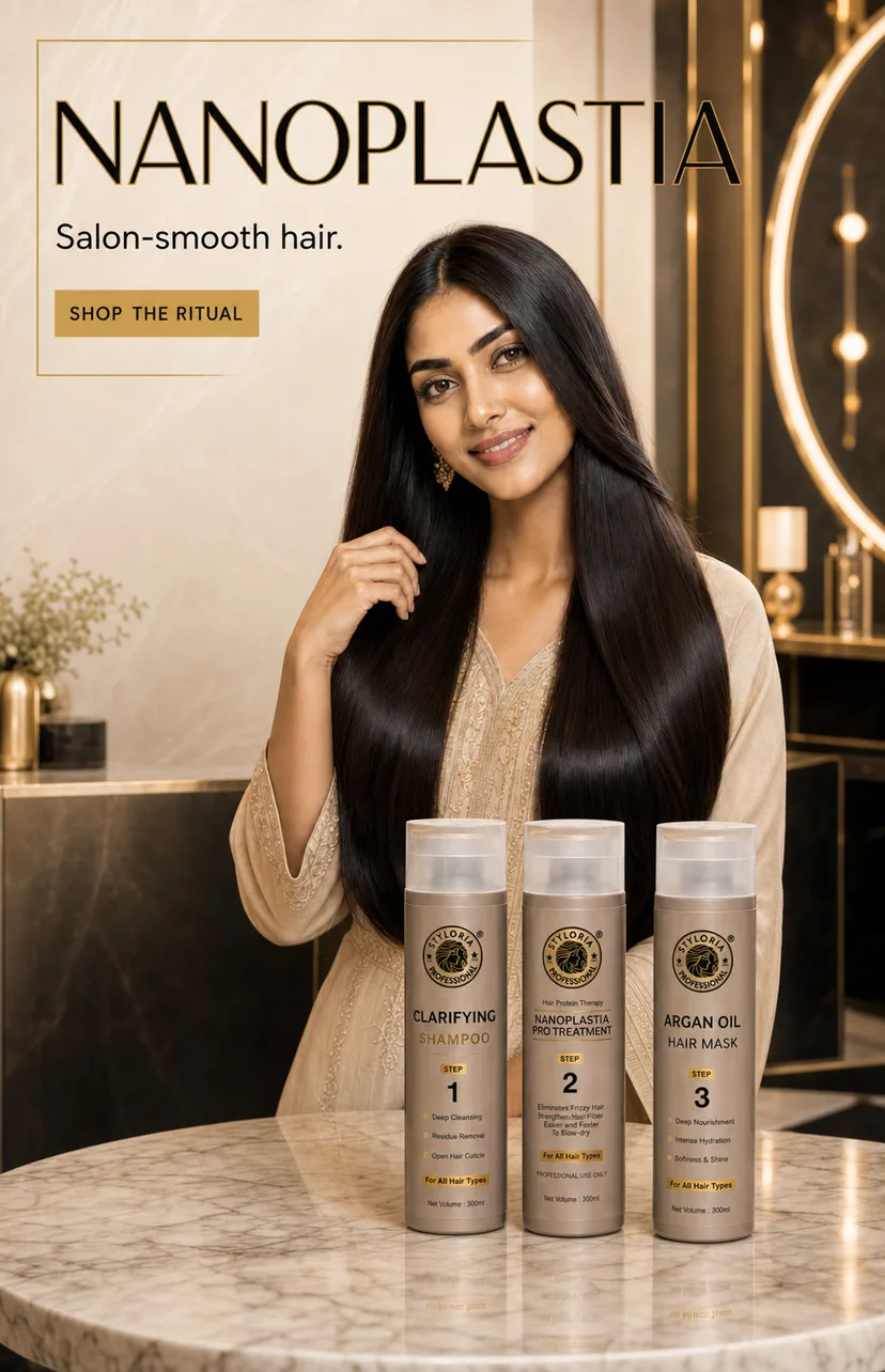 Nanoplastia. Salon-smooth hair. Shop the ritual.