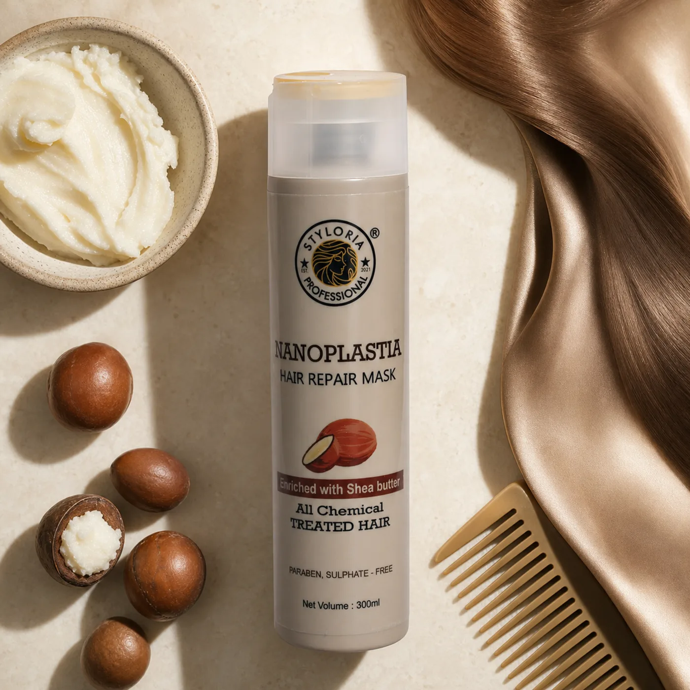 Styloria Professional Nanoplastia Hair Repair Mask 300 ml, image 4