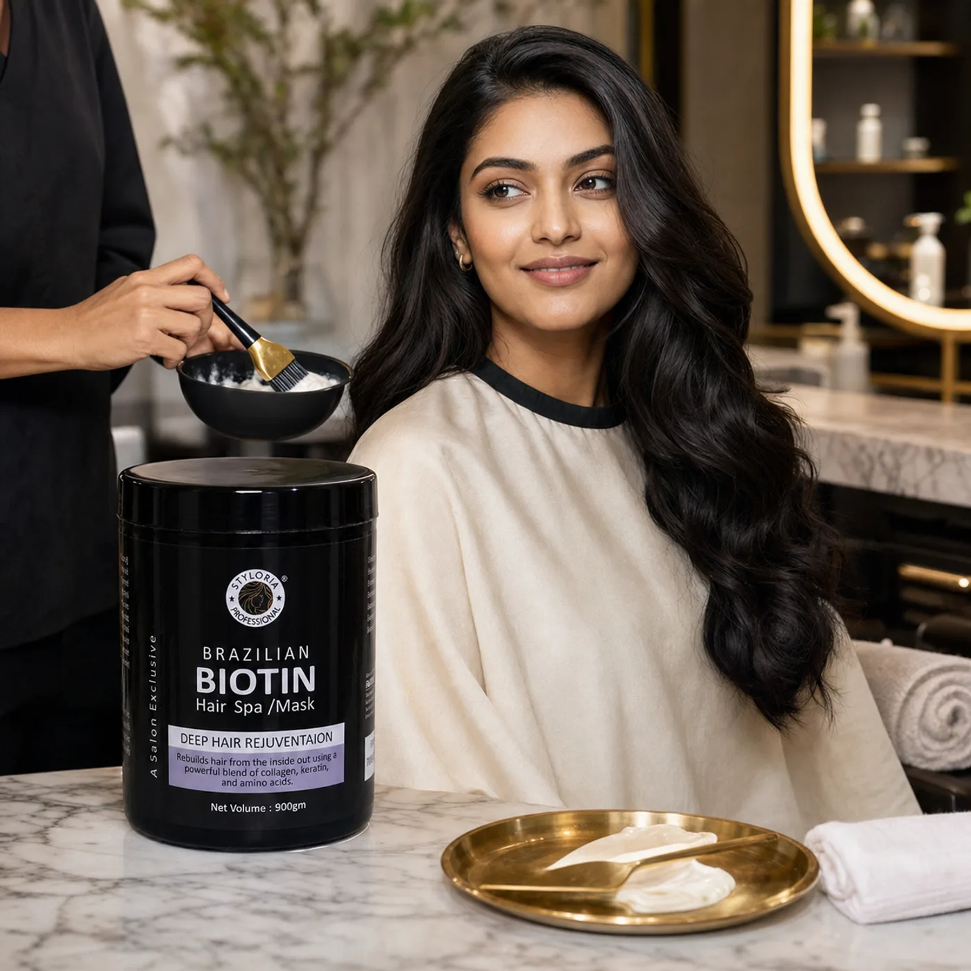 Styloria Professional Brazilian Biotin Hair Spa 900 g, image 5