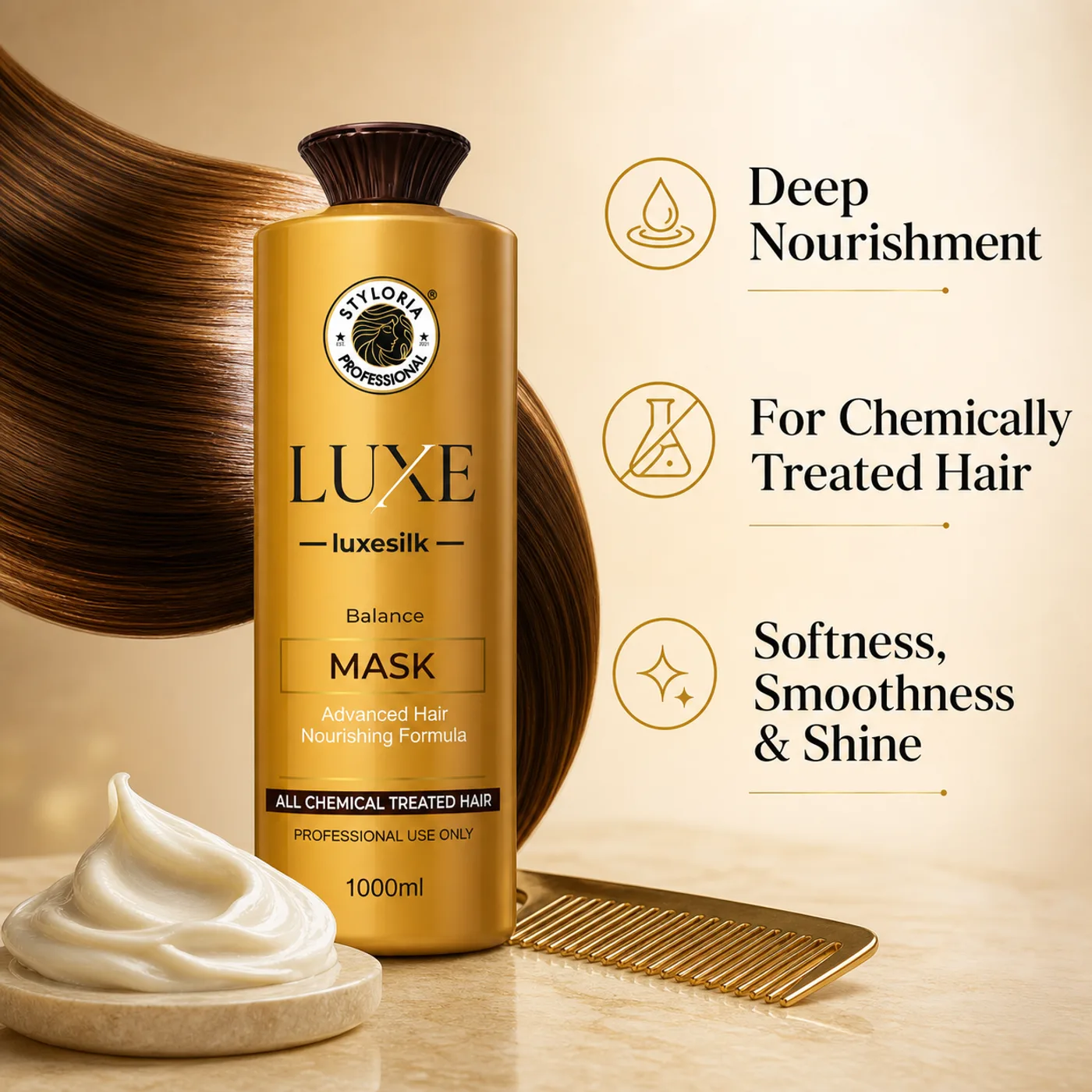 Styloria Professional Luxe Luxesilk Balance Mask 1000 ml, image 3