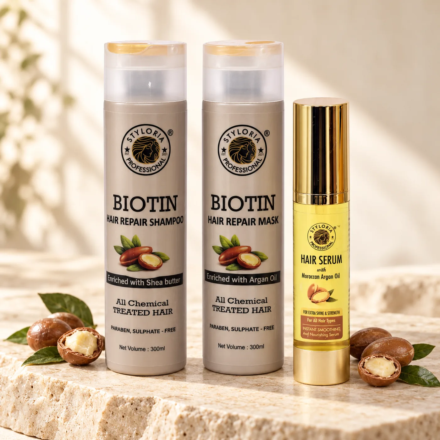 Styloria Professional Biotin Repair Trio 2 × 300 ml + 50 ml