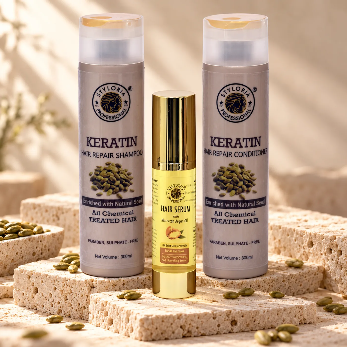 Styloria Professional Keratin Repair Trio 2 × 300 ml + 50 ml
