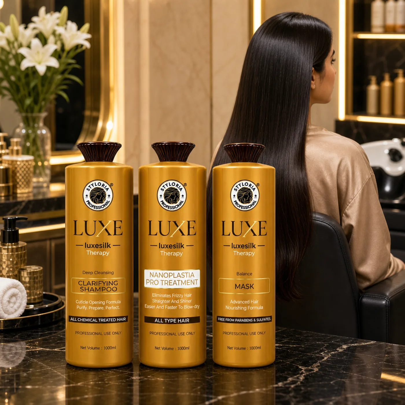 Styloria Professional Luxe Salon Smoothness Kit 3 × 1000 ml, image 5