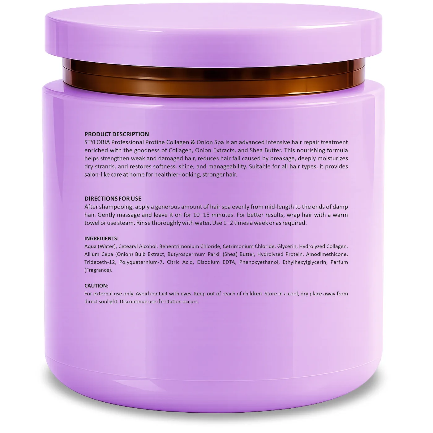 Styloria Professional Protein Collagen & Onion Hair Spa 900 g, image 4