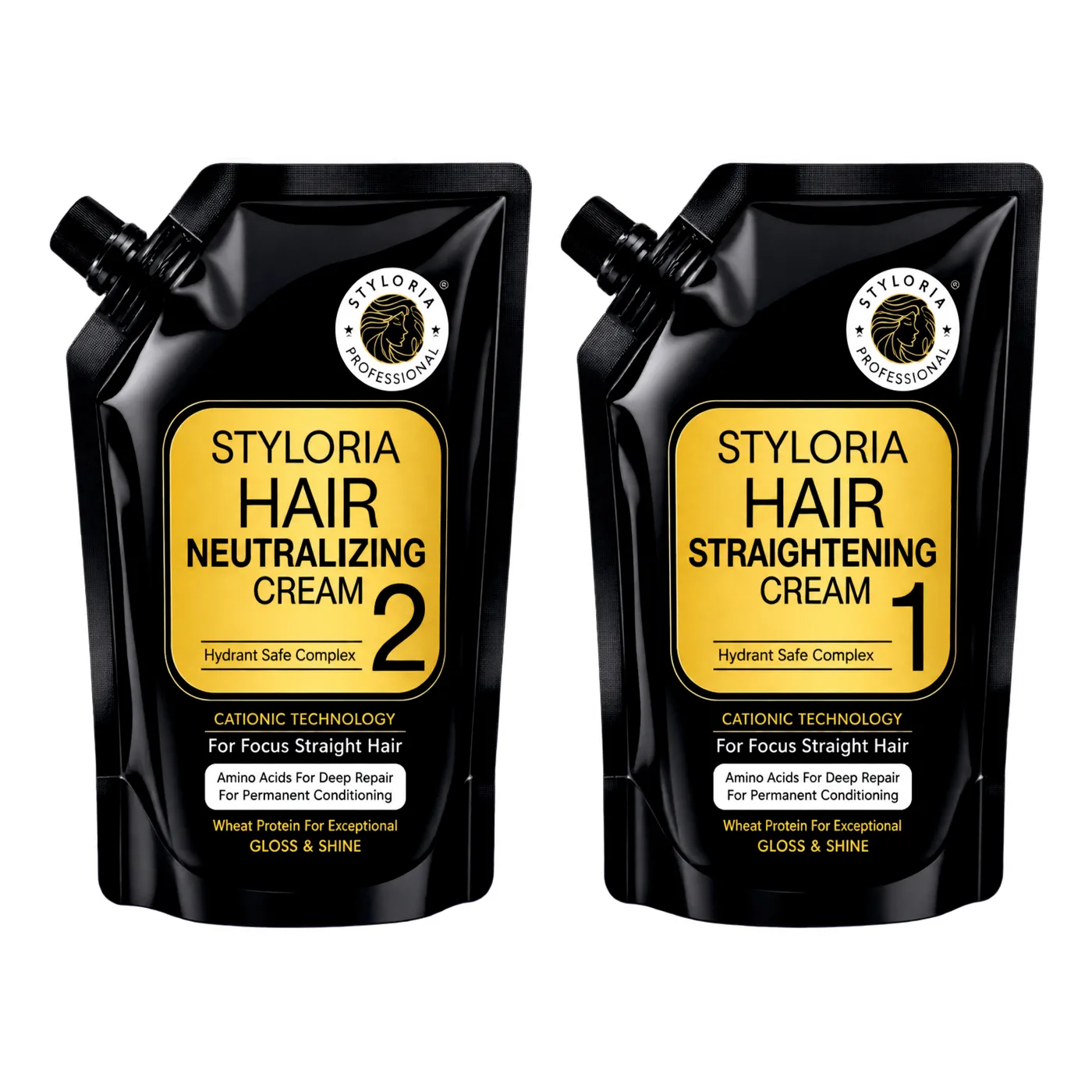 Styloria Professional Hair Straightening & Neutralizing Cream 2-step kit, image 2