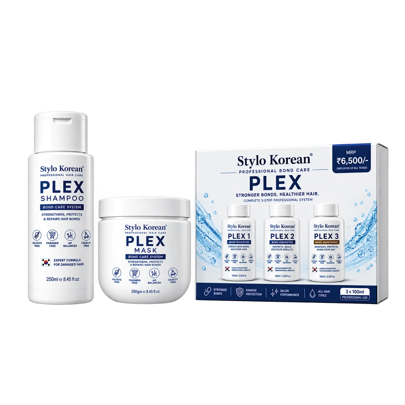 Styloria Professional Stylo Korean PLEX Bond Care System Shampoo + mask, image 2